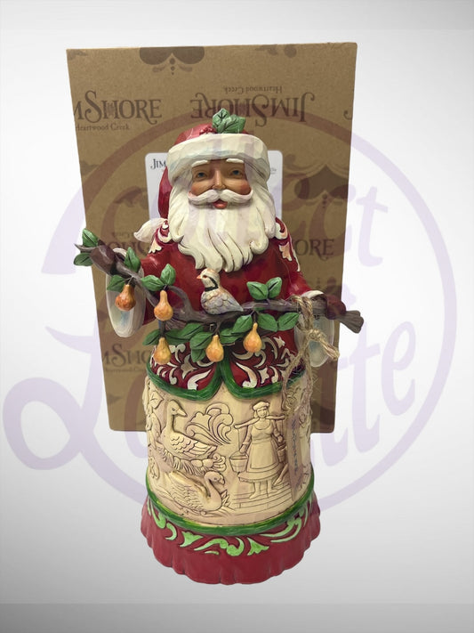 Jim Shore Heartwood Creek - Worldwide Event A Partridge In A Pear Tree Santa Figurine