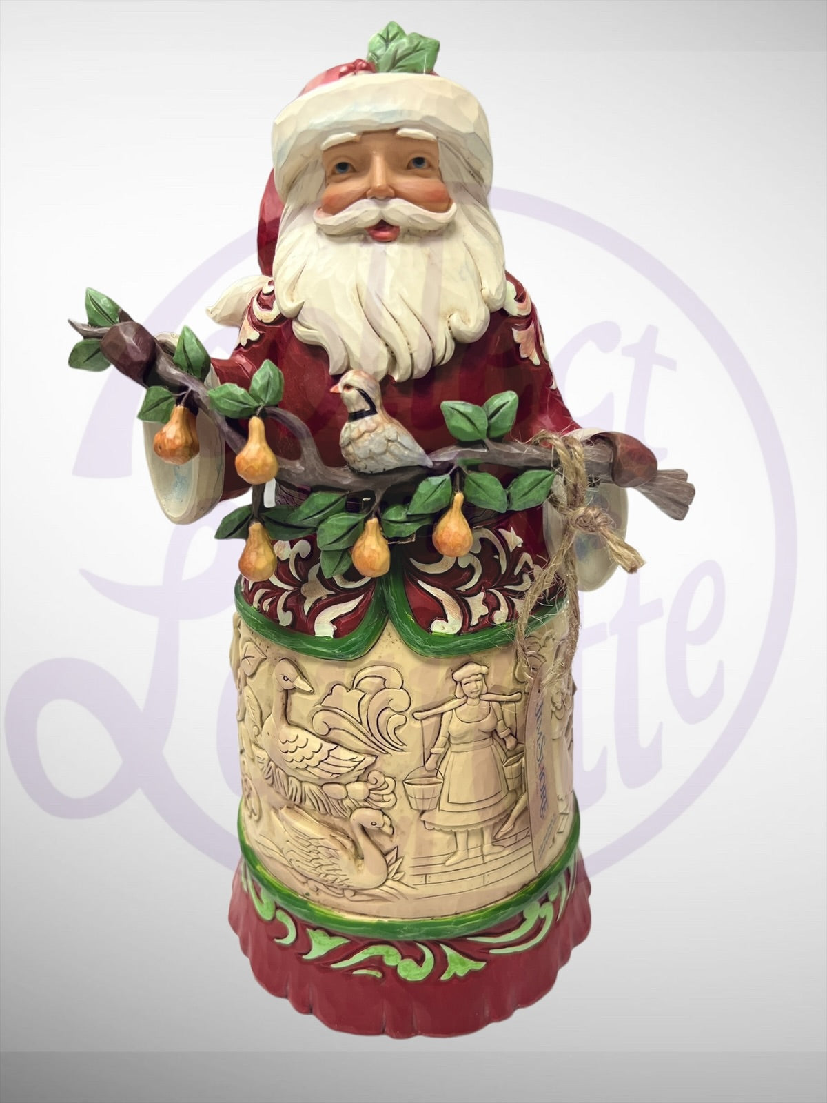 Jim Shore Heartwood Creek - Worldwide Event A Partridge In A Pear Tree Santa Figurine