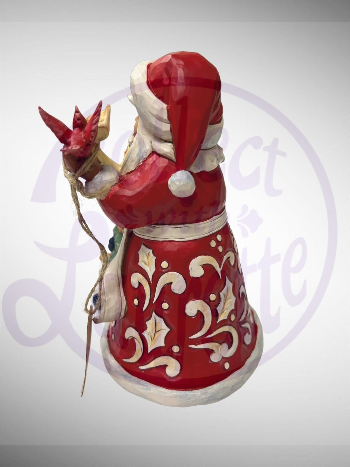 Jim Shore Heartwood Creek - Wrapped In Christmas Cheer Santa Claus Tree Cardinals 2023 Figurine