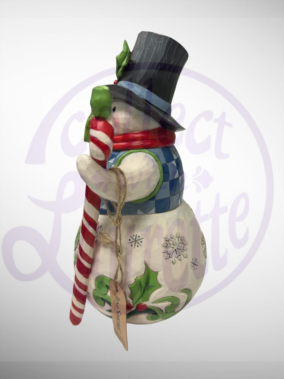 Jim Shore Heartwood Creek - Sweet Christmas Wishes Snowman Candycane Figurine