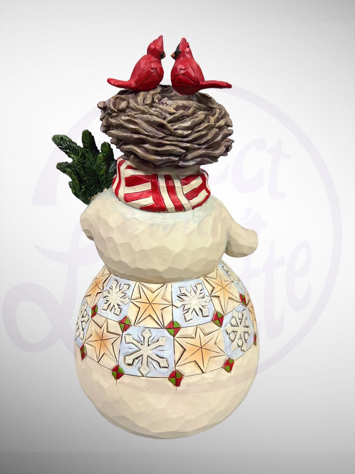 Jim Shore Heartwood Creek - Home Is Wherever You Are Snowman Cardinal Nest Winter Figurine (No Box)