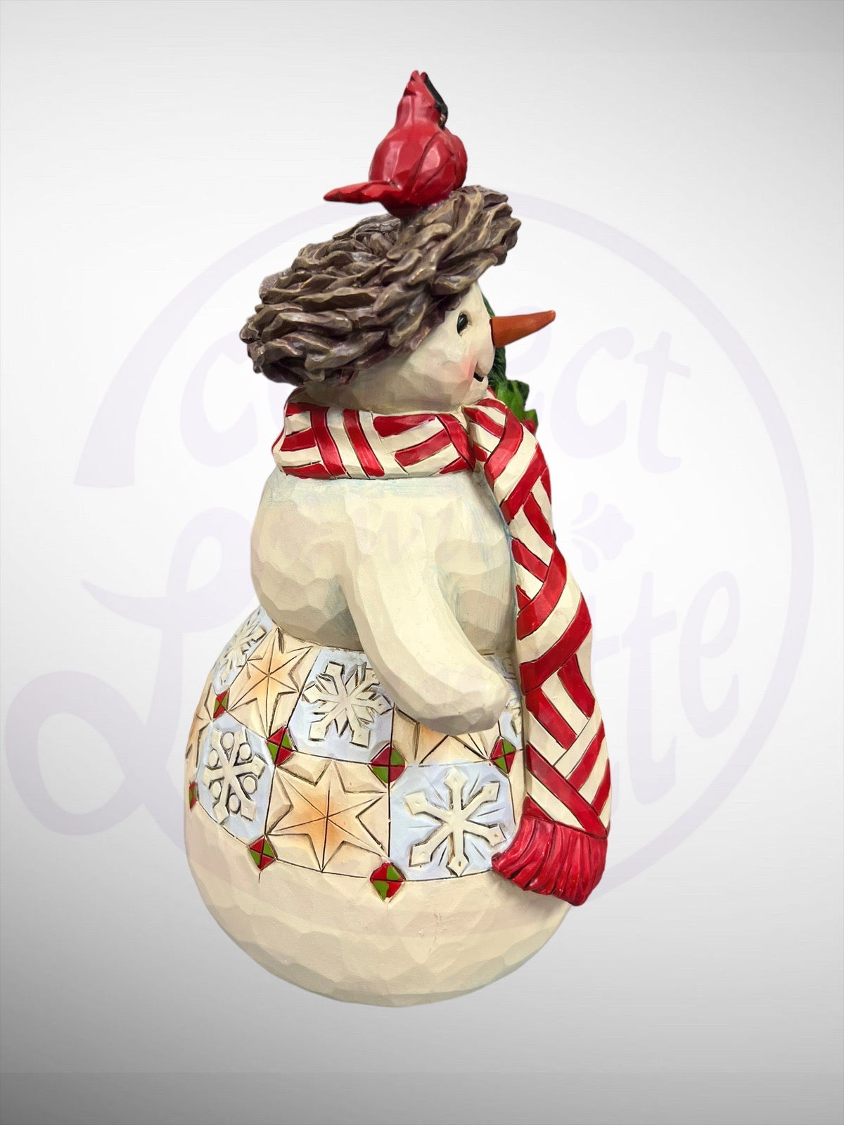 Jim Shore Heartwood Creek - Home Is Wherever You Are Snowman Cardinal Nest Winter Figurine (No Box)