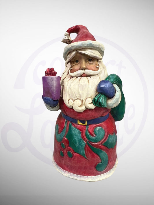 Jim Shore Heartwood Creek - Midnight Delivery Small Santa Claus Figurine (No Box)