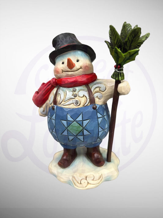 Jim Shore Heartwood Creek - Keep Your Spirits Up Small Snowman Figurine (No Box)