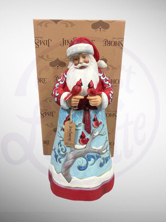 Jim Shore Heartwood Creek - Cardinal Company Tall Santa Claus Figurine
