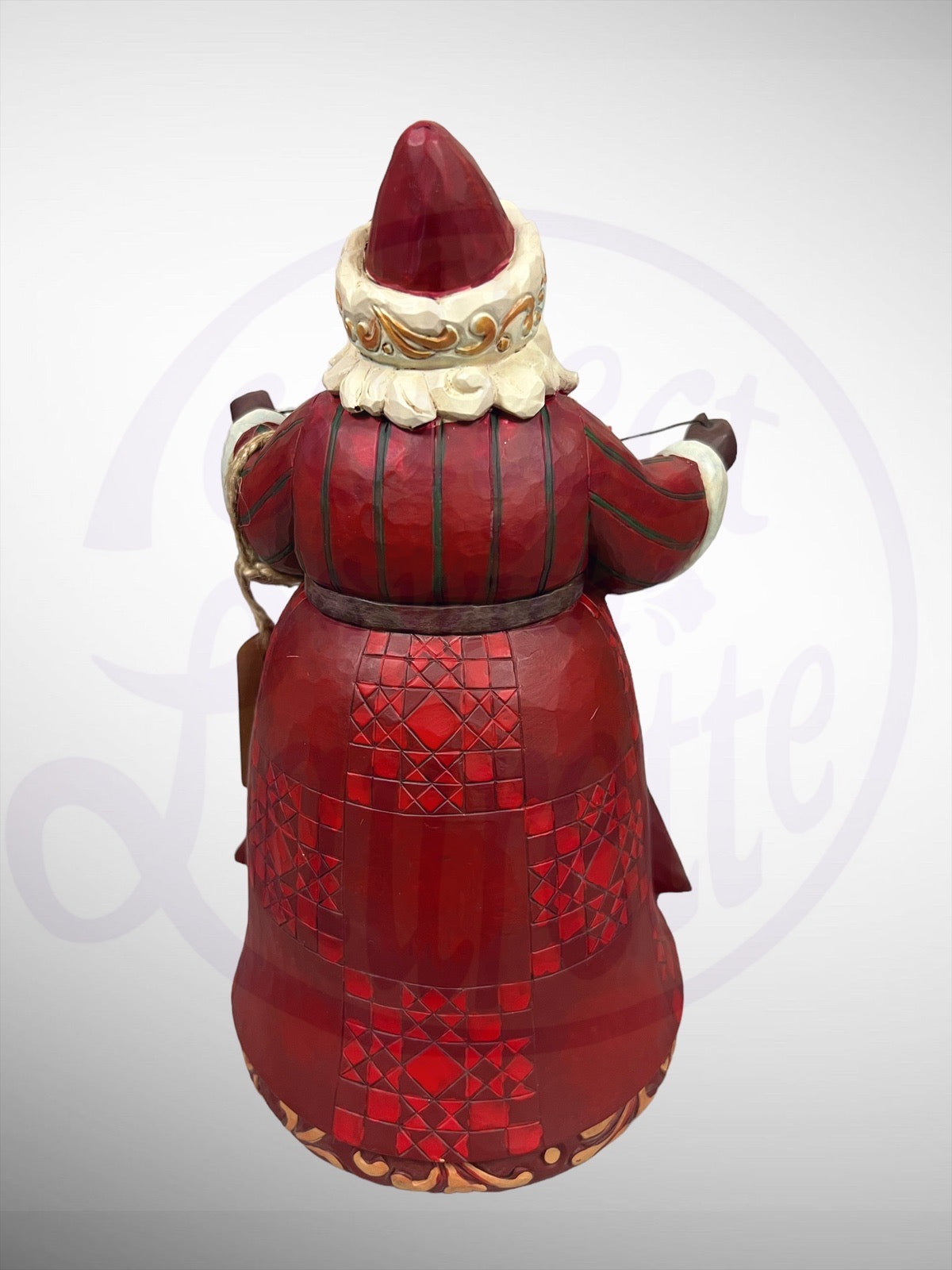 Jim Shore Heartwood Creek - Charming Cheer Found Here Santa Claus with Cardinals on Wire Figurine