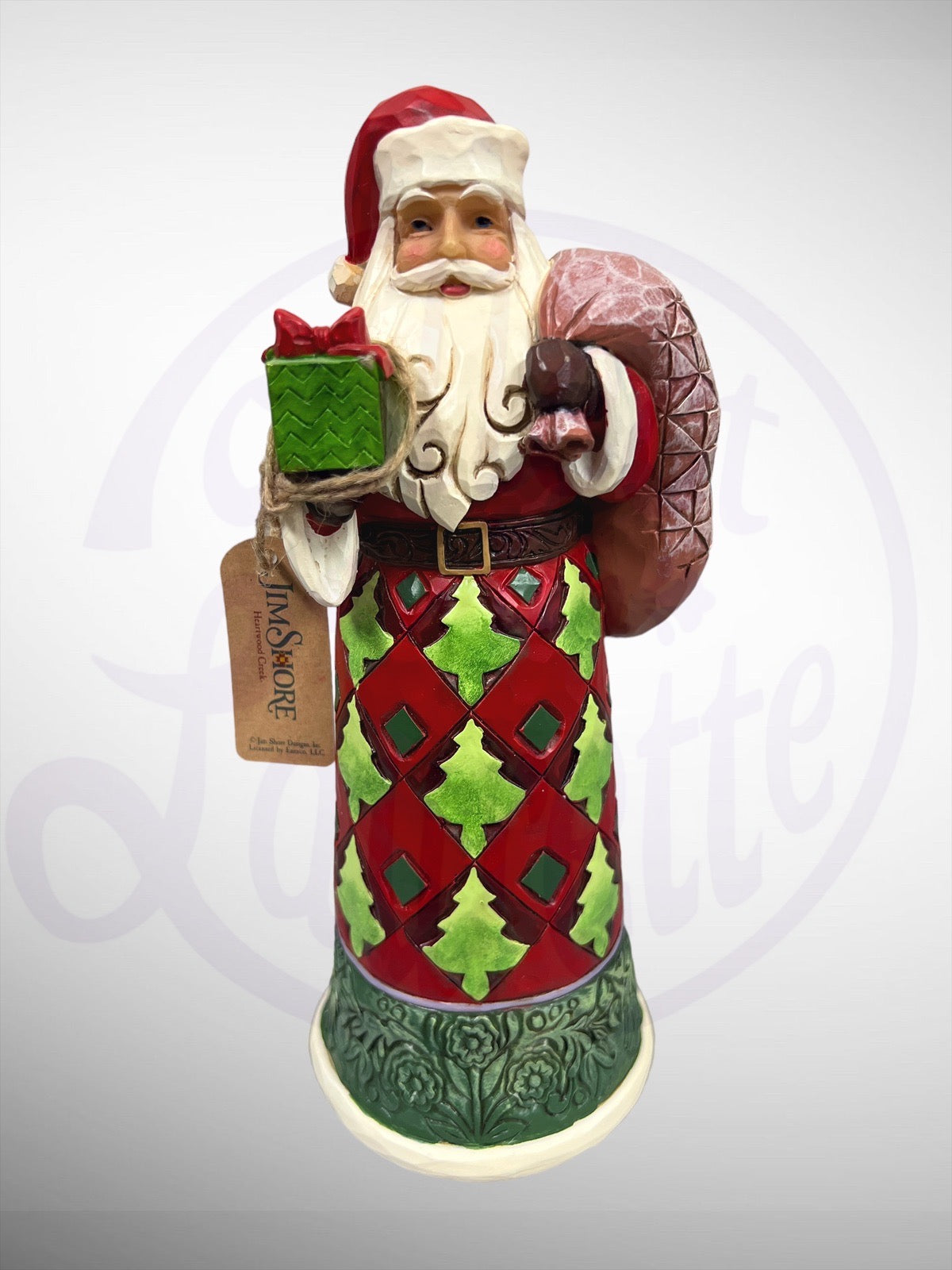 Jim Shore Heartwood Creek - In Giving, We Receive Santa Claus with Gift and Sack Figurine