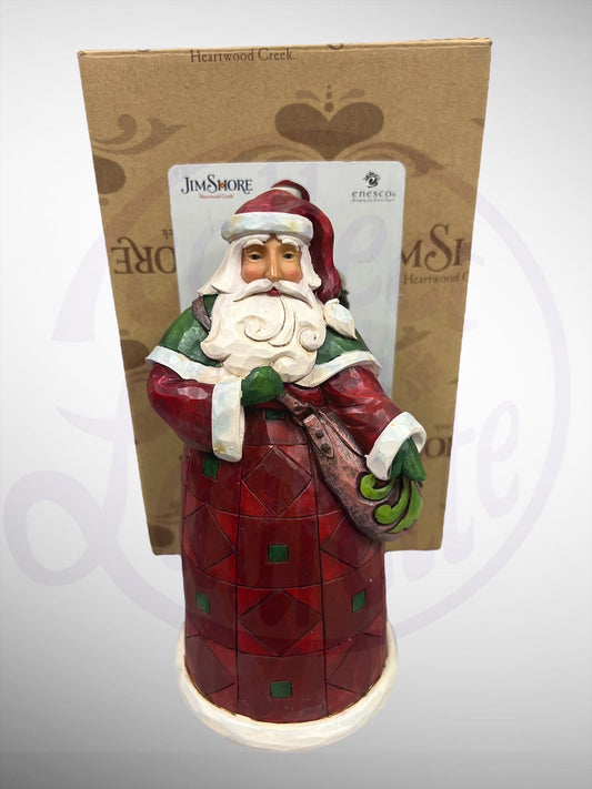 Jim Shore Heartwood Creek - Be A Blessing, Ease A Burden Santa Claus with Sack Figurine