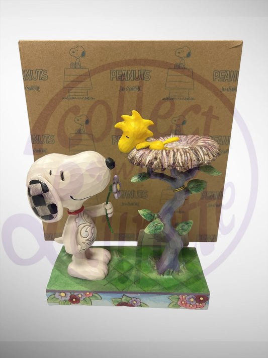 Jim Shore Peanuts - Nest Warming Gift Snoopy Woodstock Figurine