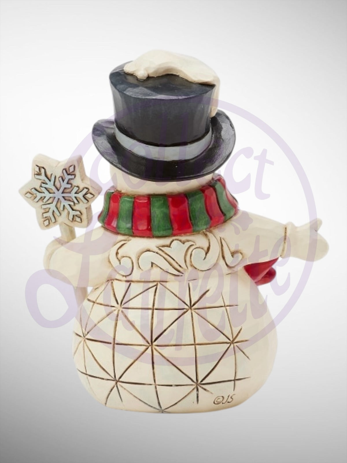 Jim Shore Heartwood Creek - Mini Snowman Snowflake Staff Figurine