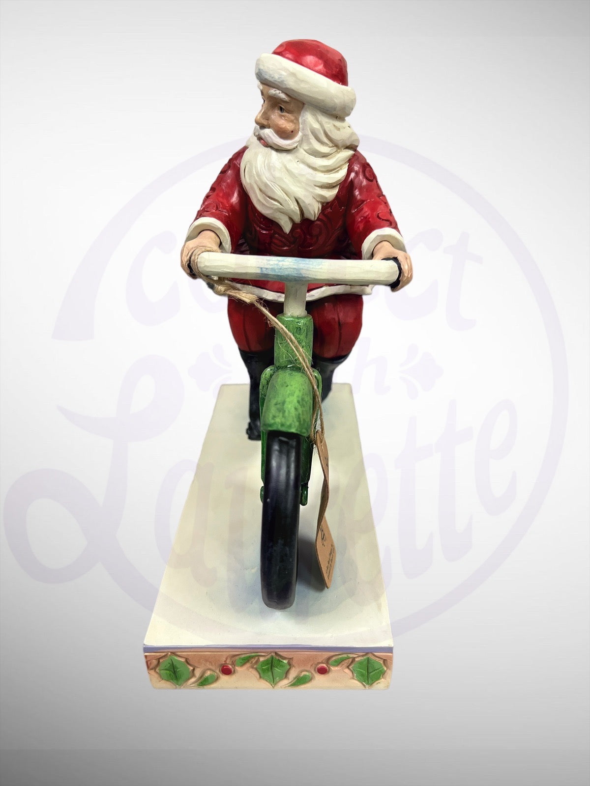 Jim Shore Heartwood Creek - Santa's On His Way Santa Claus on Bicycle Figurine