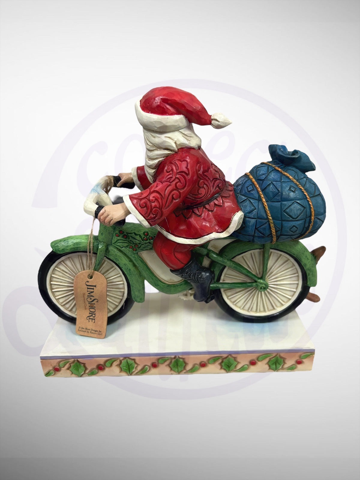 Jim Shore Heartwood Creek - Santa's On His Way Santa Claus on Bicycle Figurine