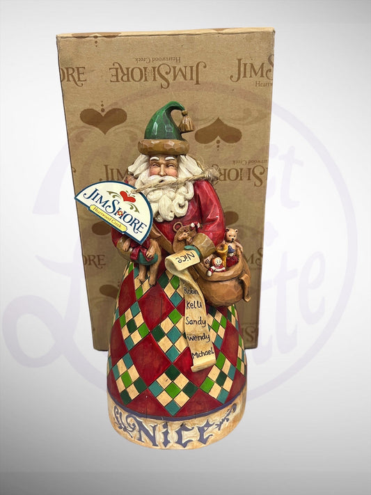 Jim Shore Heartwood Creek - He Knows Santa Claus Naughty Nice Figurine