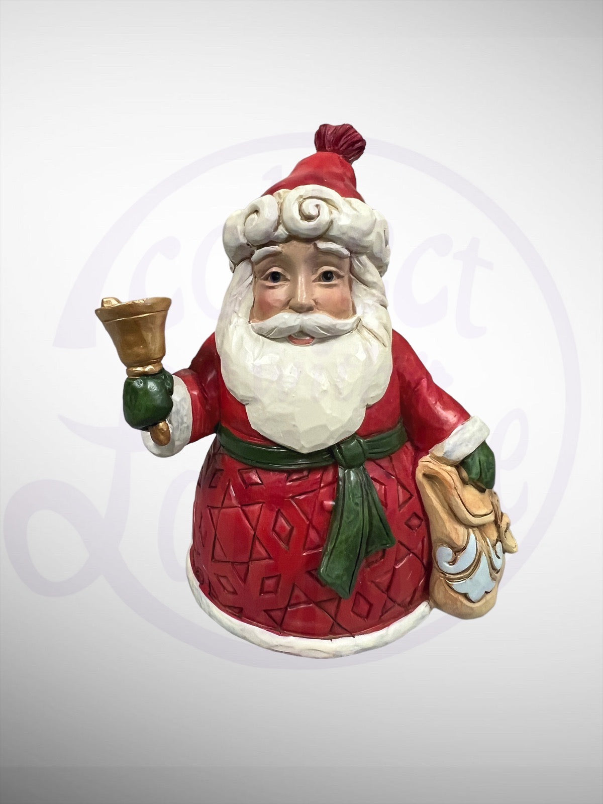 Jim Shore Heartwood Creek - Mini Santa with Bell and Bag Figurine