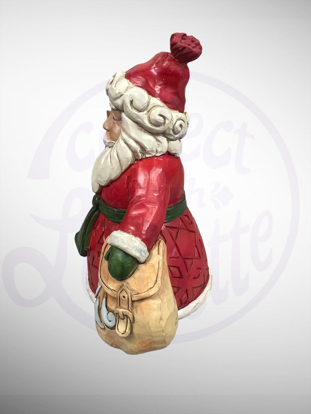 Jim Shore Heartwood Creek - Mini Santa with Bell and Bag Figurine