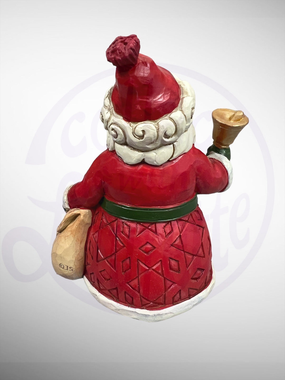 Jim Shore Heartwood Creek - Mini Santa with Bell and Bag Figurine