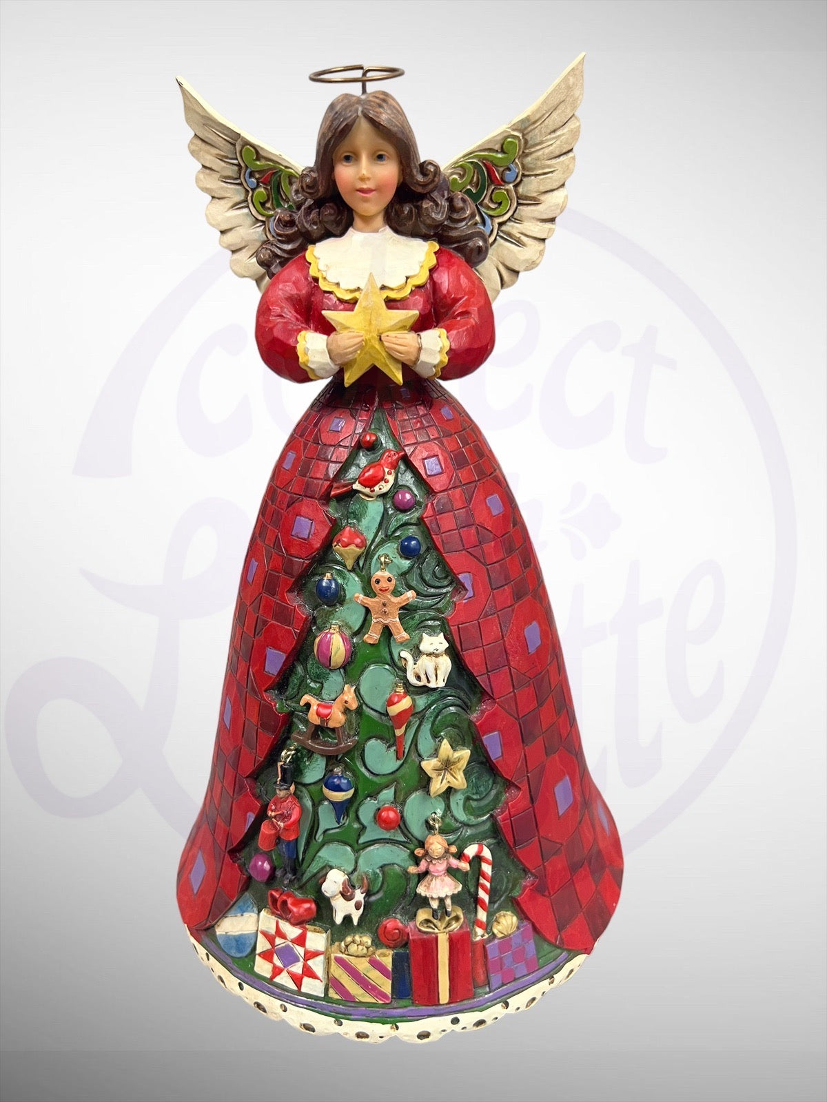 Jim Shore Heartwood Creek - Christmas Spirit Shines Bright Musical Angel Figurine