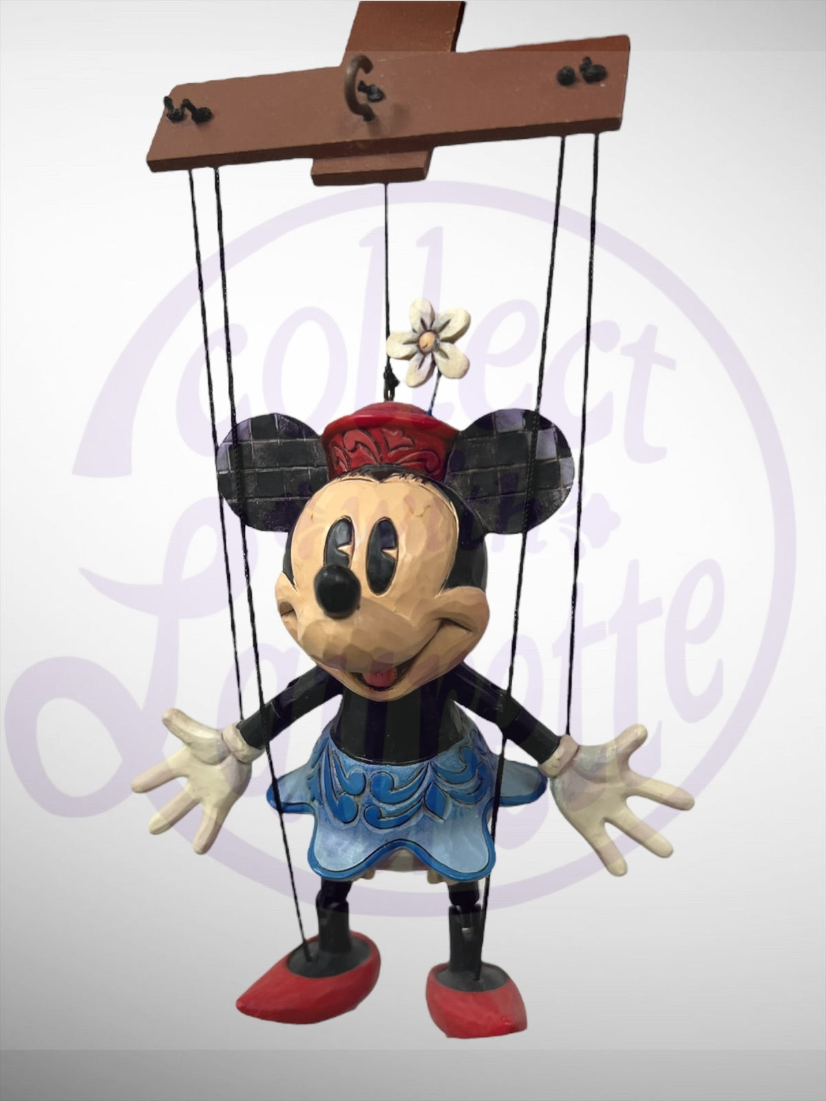 Jim Shore Disney Traditions - Minnie Mouse Marionette Figurine (No Box)