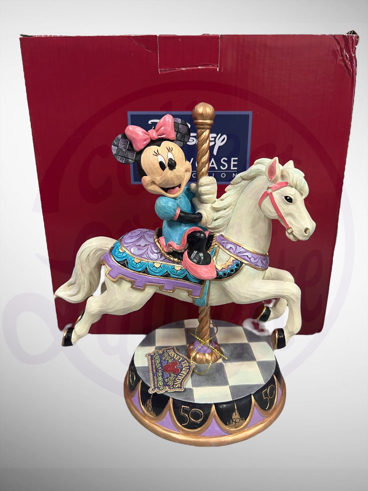 Jim Shore Disney Traditions -  Minnie Prince Charming Carousel 50th Anniversary Figurine