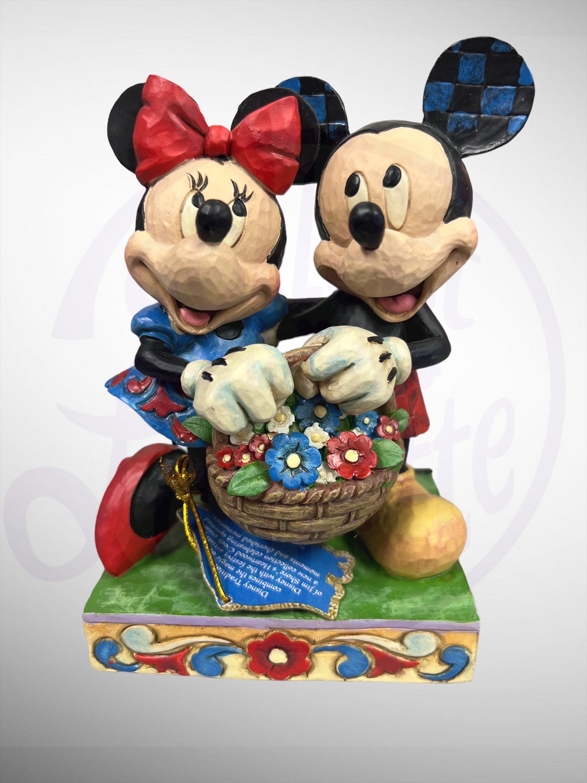 Jim Shore Disney Traditions - Love in Bloom Mickey & Minnie Mouse Figurine