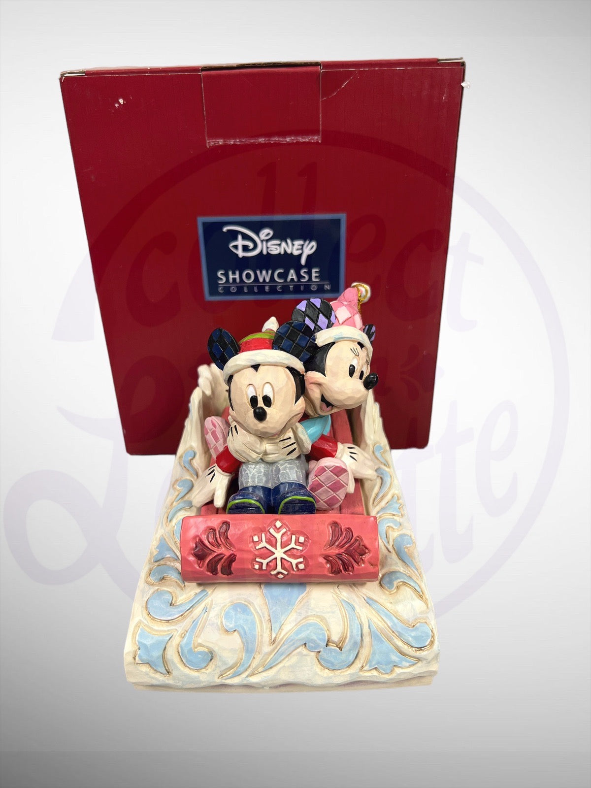 Jim Shore Disney Traditions - Sledding Sweethearts Mickey Minnie Mouse Figurine