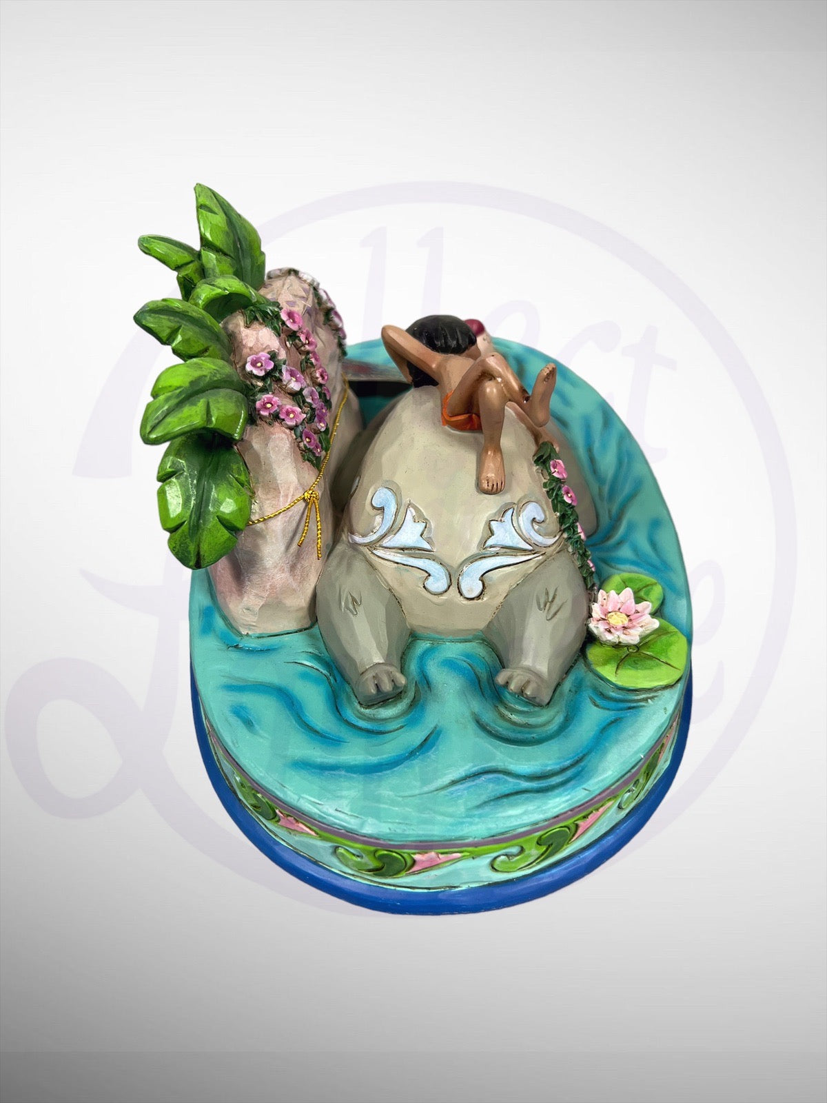 Jim Shore Disney Traditions - Floating Friends Jungle Book Mowgli Baloo Figurine