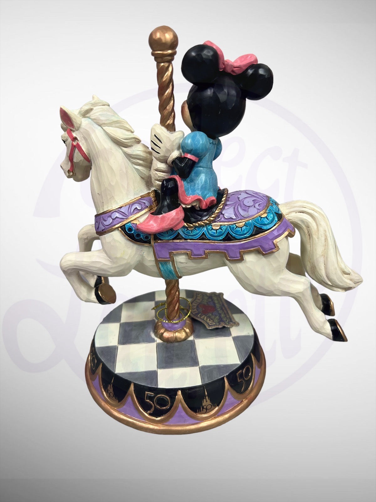 Jim Shore Disney Traditions -  Minnie Prince Charming Carousel 50th Anniversary Figurine