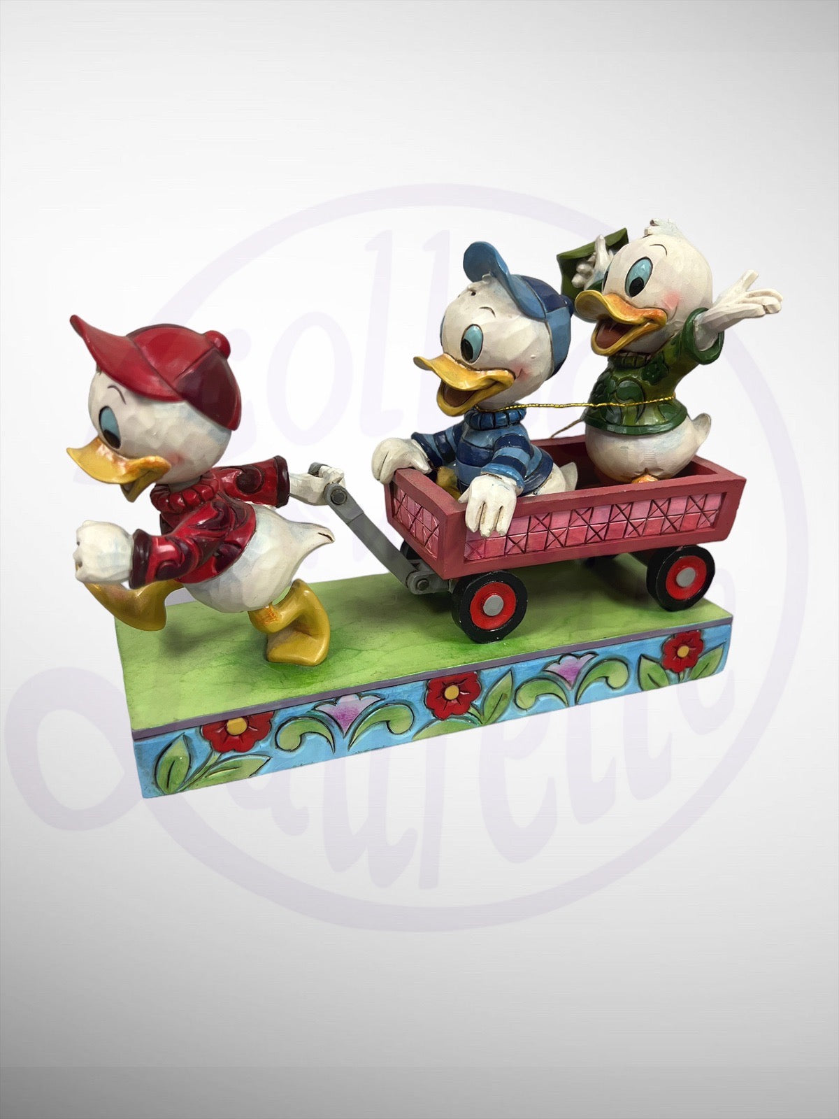 Jim Shore Disney Traditions - Here Comes Trouble Huey Dewey Louie Wagon Figurine