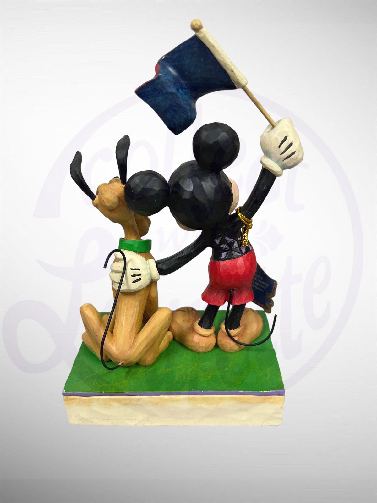 Jim Shore Disney Traditions - Banner Day Patriotic Mickey Pluto Figurine