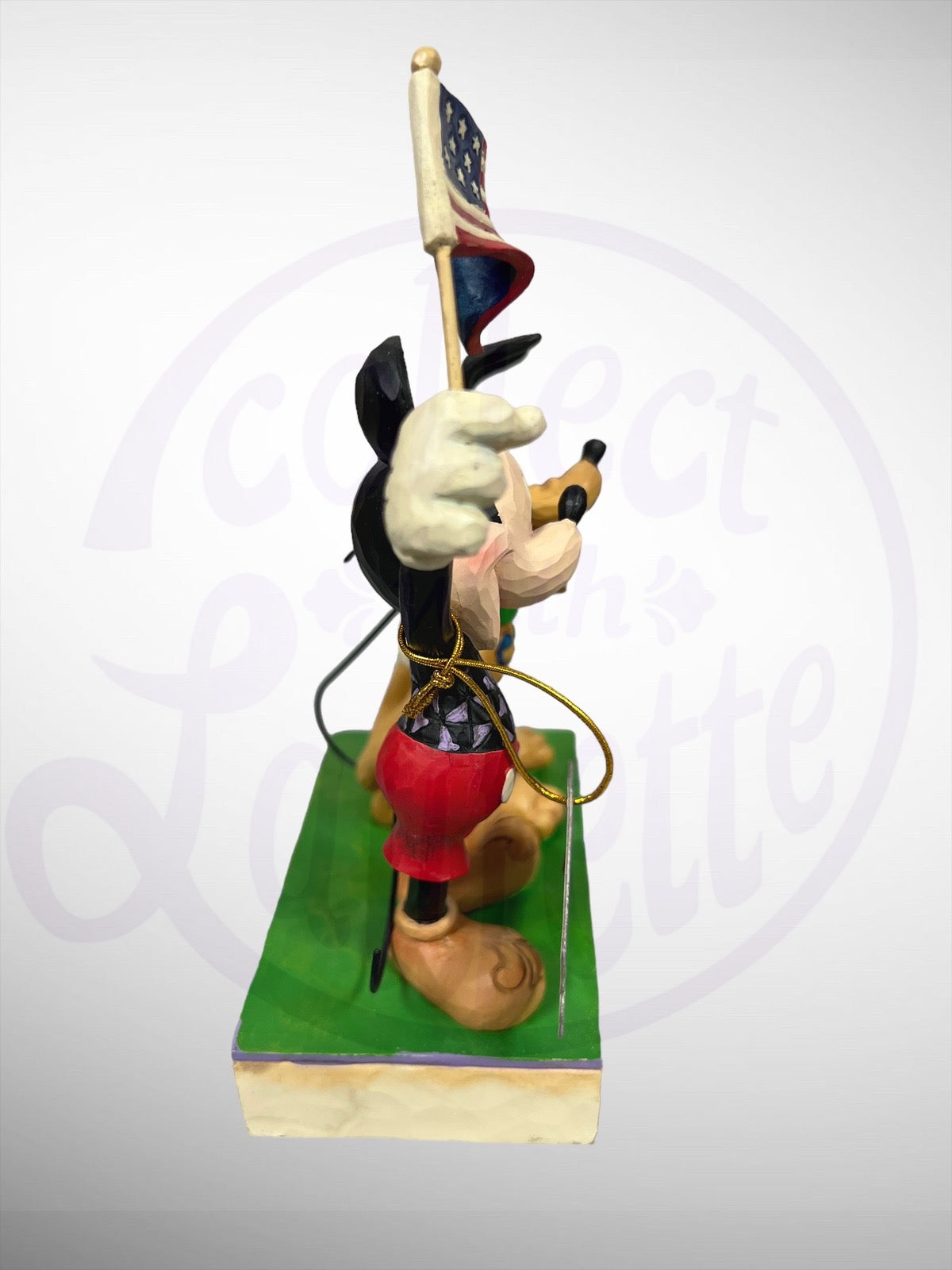 Jim Shore Disney Traditions - Banner Day Patriotic Mickey Pluto Figurine