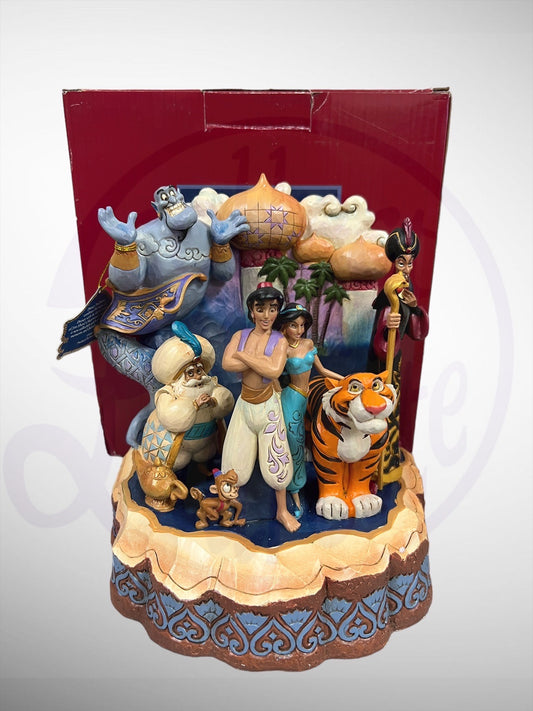 Jim Shore Disney Traditions -  A Wondrous Place Aladdin Carved By Heart Figurine