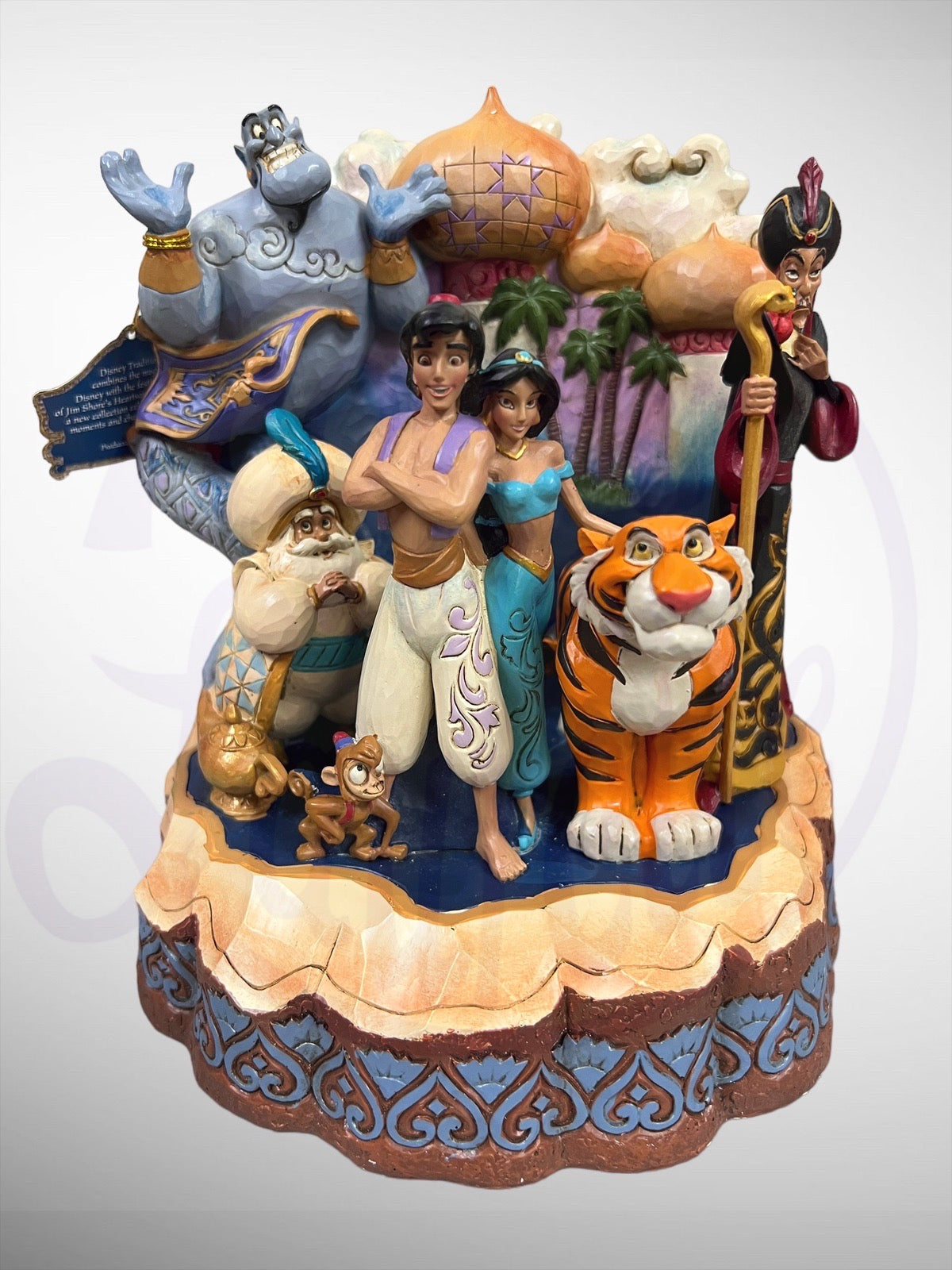 Jim Shore Disney Traditions -  A Wondrous Place Aladdin Carved By Heart Figurine