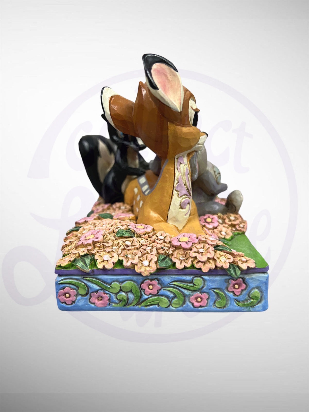 Jim Shore Disney Traditions -  Childhood Friends Bambi Thumper Flower Figurine (No Box)