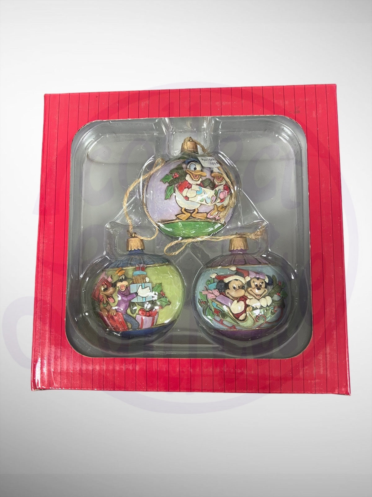 Jim Shore Disney Traditions -  Ball Ornaments Mickey Minnie Donald Daisy Goofy Pluto