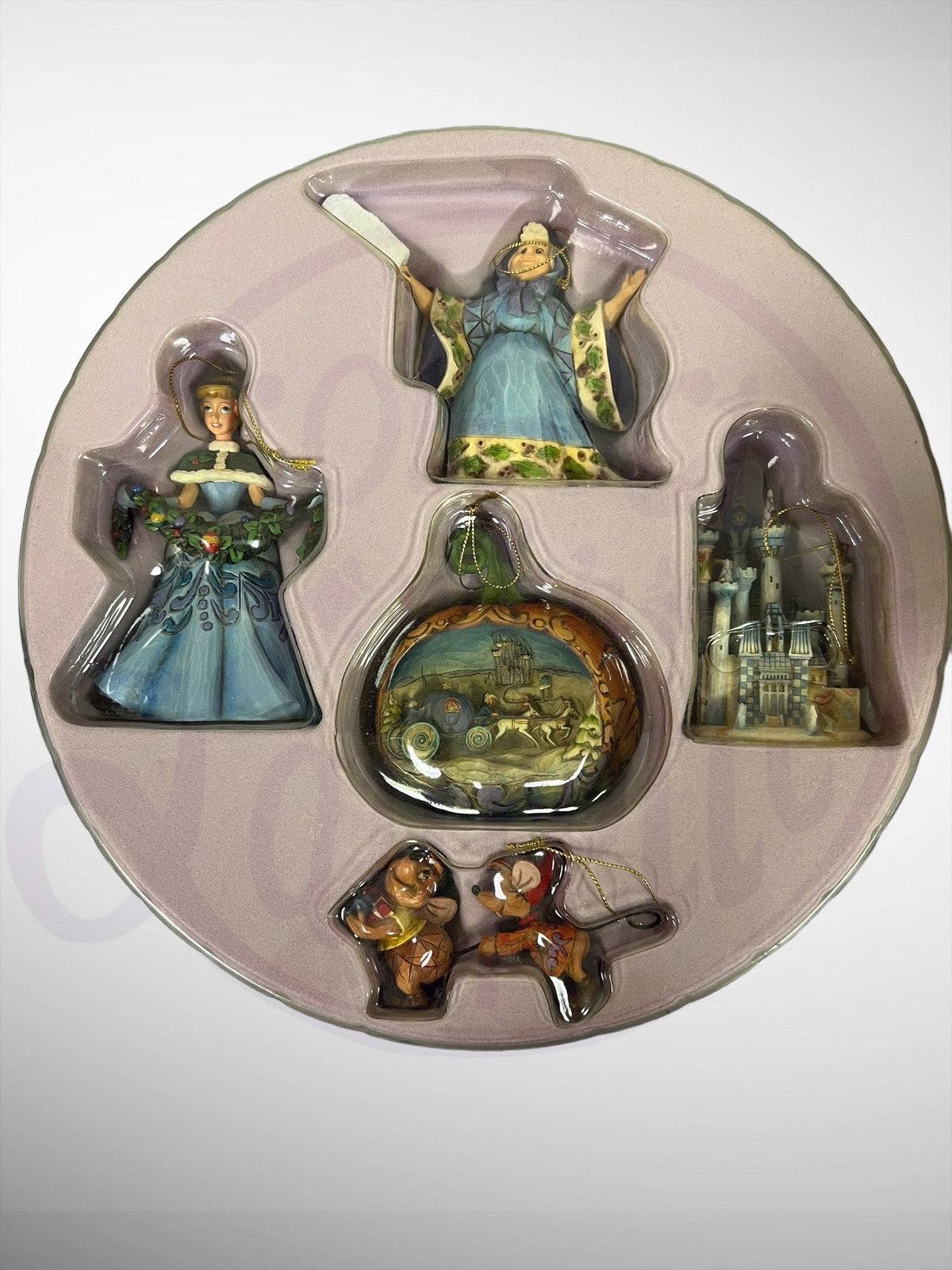 Jim Shore Disney Traditions -  Cinderella Holiday Ornament Set
