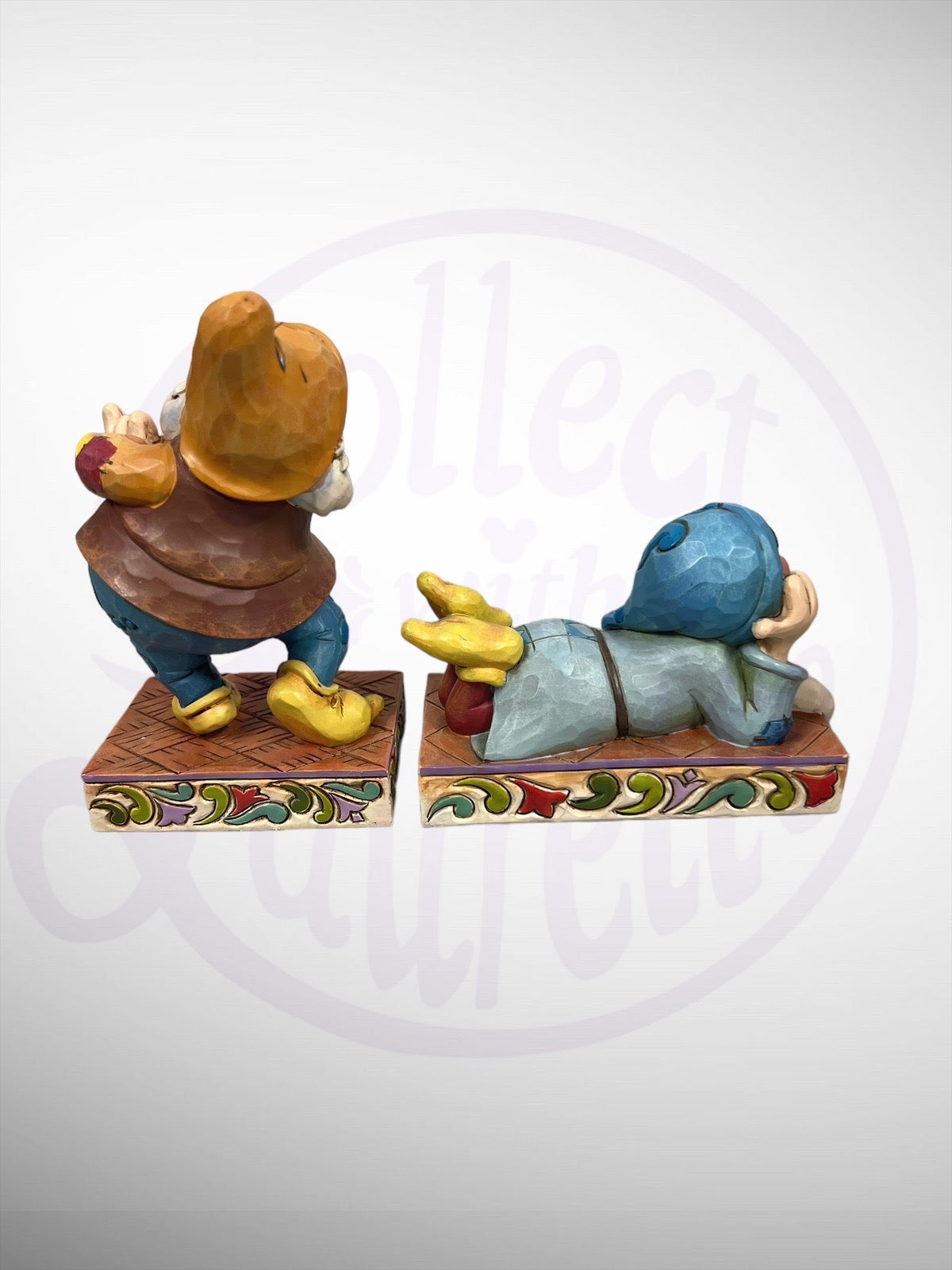 Jim Shore Disney Traditions - Zzzzz Cheerful Note Sleepy Happy Snow White Figurine Set (No Box)