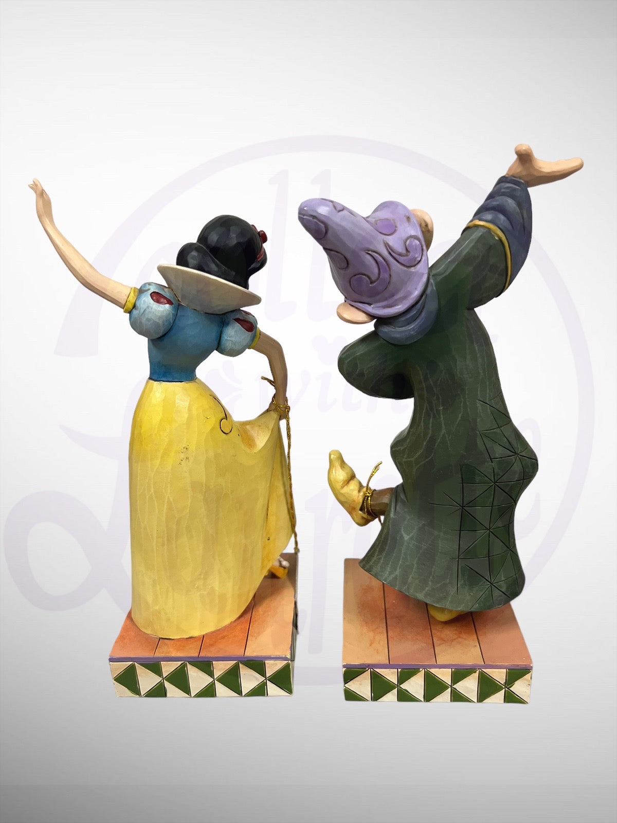 Jim Shore Disney Traditions - Dancing Partners Snow White Dopey Sneezy Figurine Set (No Box)