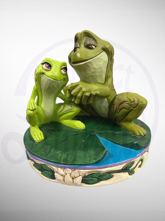 Jim Shore Disney Traditions - Amorous Amphibians Princess and the Frog Figurine (no box)
