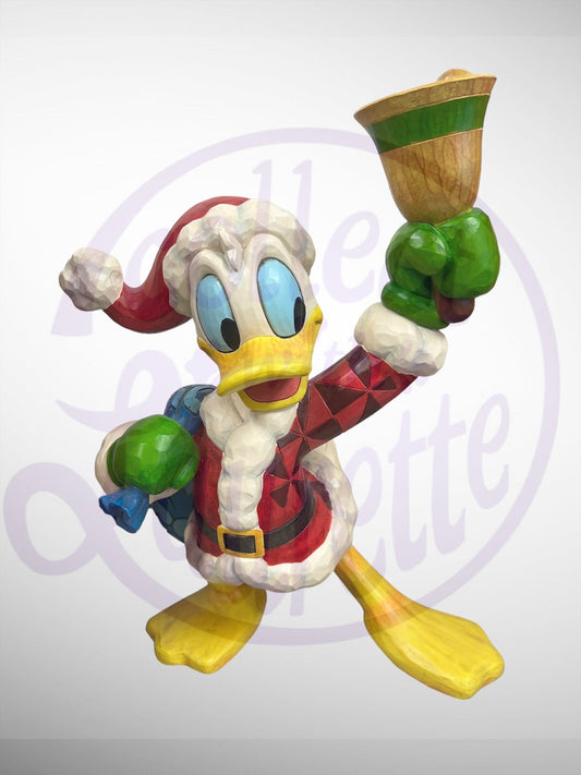 Jim Shore Disney Traditions - Ring in the Holidays Donald Duck Christmas Big Figurine (No Box)