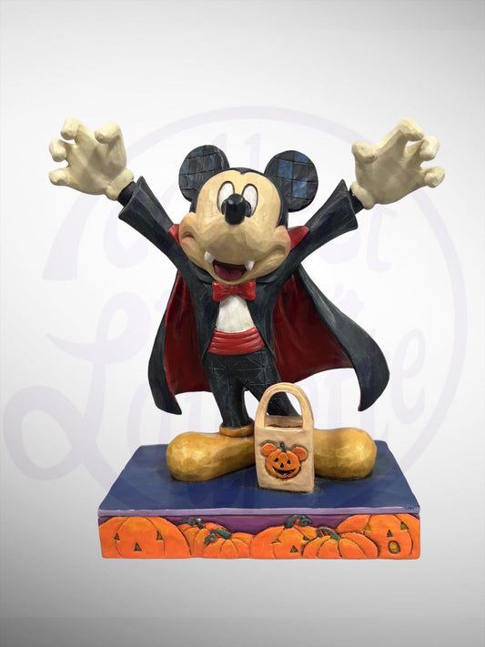 Jim Shore Disney Traditions - Count Mickey Mouse Halloween Vampire Figurine (No Box)