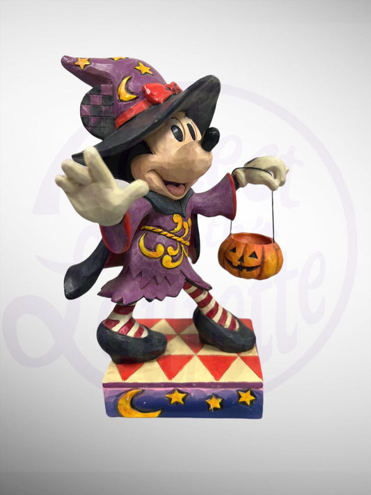 Jim Shore Disney Traditions - Sweet Treat Minnie Mouse Halloween Witch Figurine (No Box)