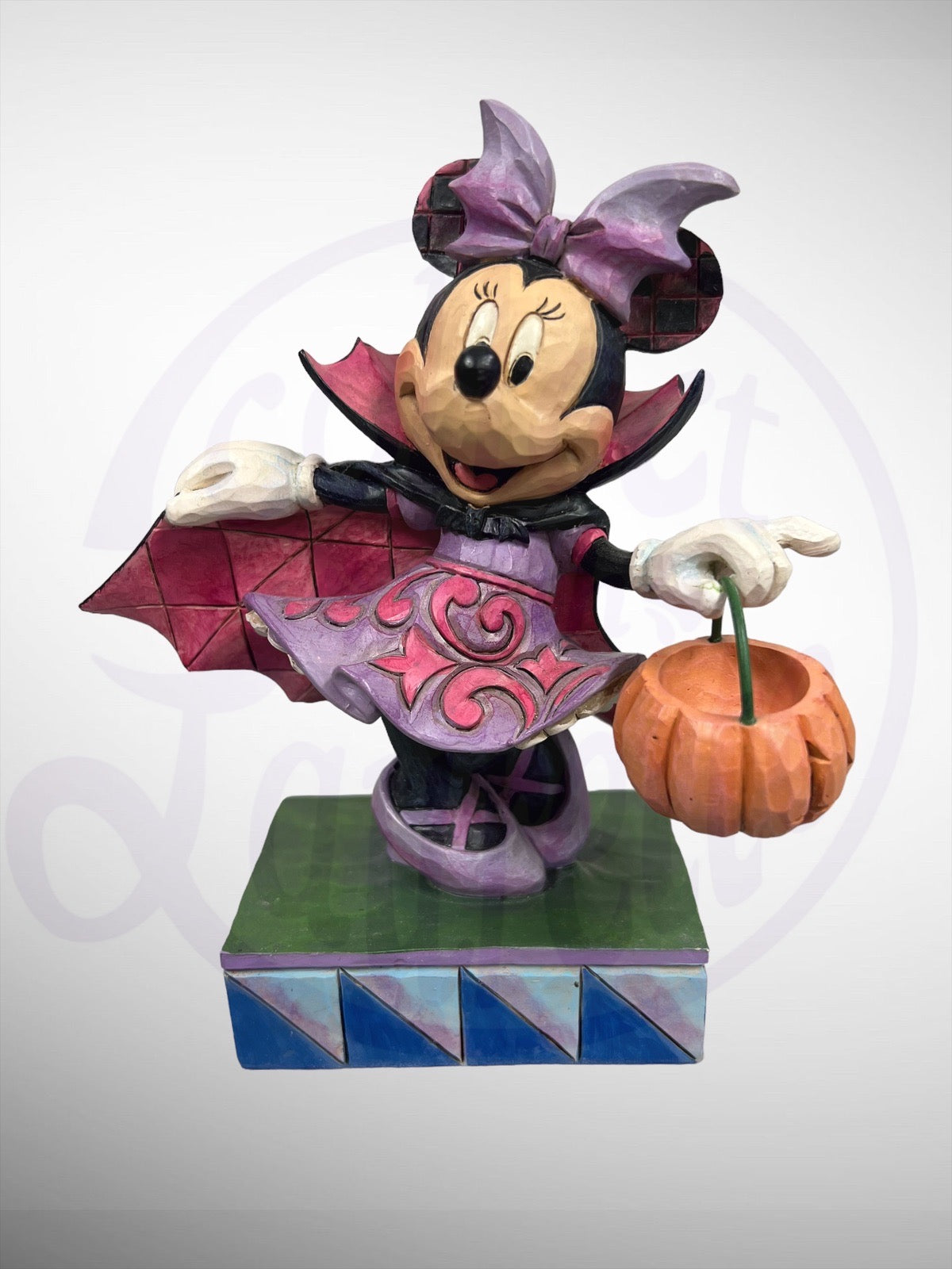 Jim Shore Disney Traditions - Violet Vampire Minnie Mouse Halloween Figurine (No Box)