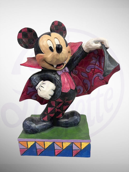 Jim Shore Disney Traditions - Colorful Count Mickey Mouse Halloween Figurine (No Box)