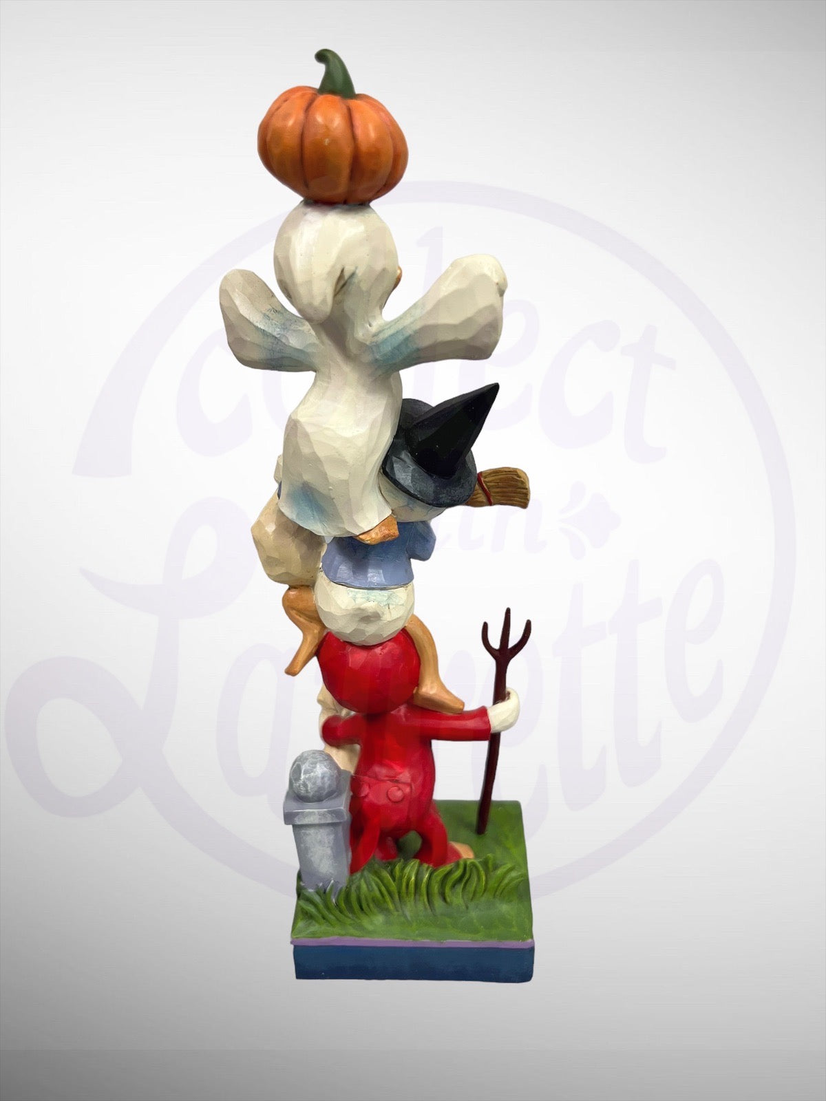 Jim Shore Disney Traditions - Teetering Trick-or-Treaters Huey Dewey Louie Halloween Figurine (No Box)
