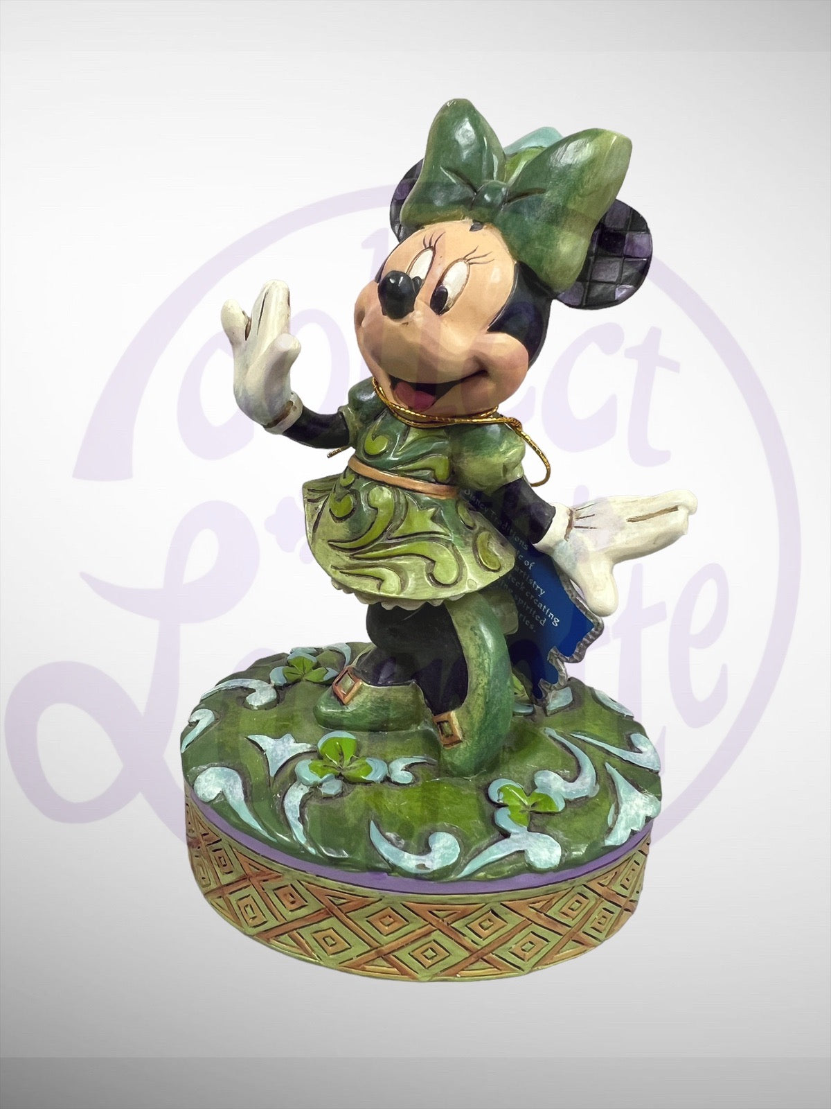 Jim Shore Disney Traditions - Wishing on a Shamrock Minnie Irish Figurine