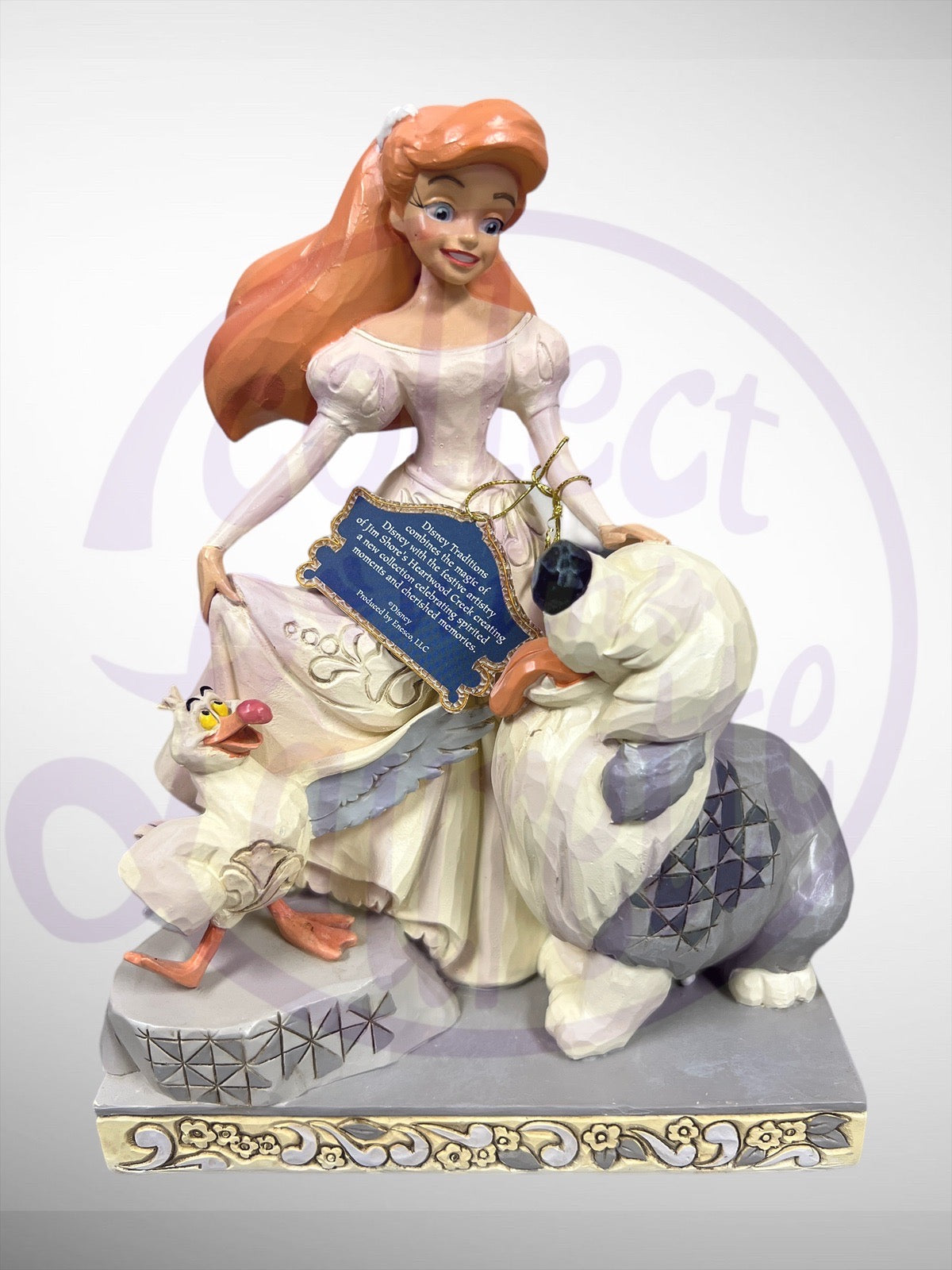 Jim Shore Disney Traditions - Spirited Siren Ariel Max Scuttle White Woodland Figurine