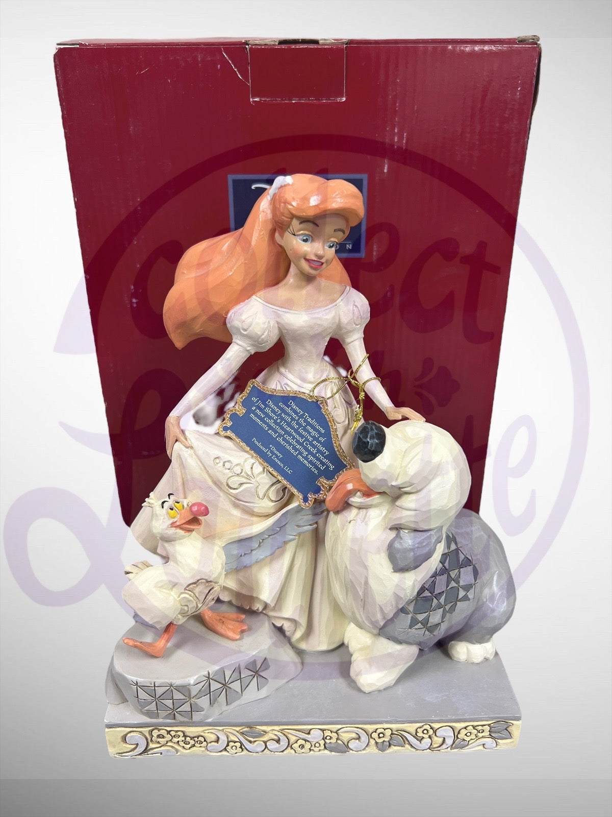 Jim Shore Disney Traditions - Spirited Siren Ariel Max Scuttle White Woodland Figurine