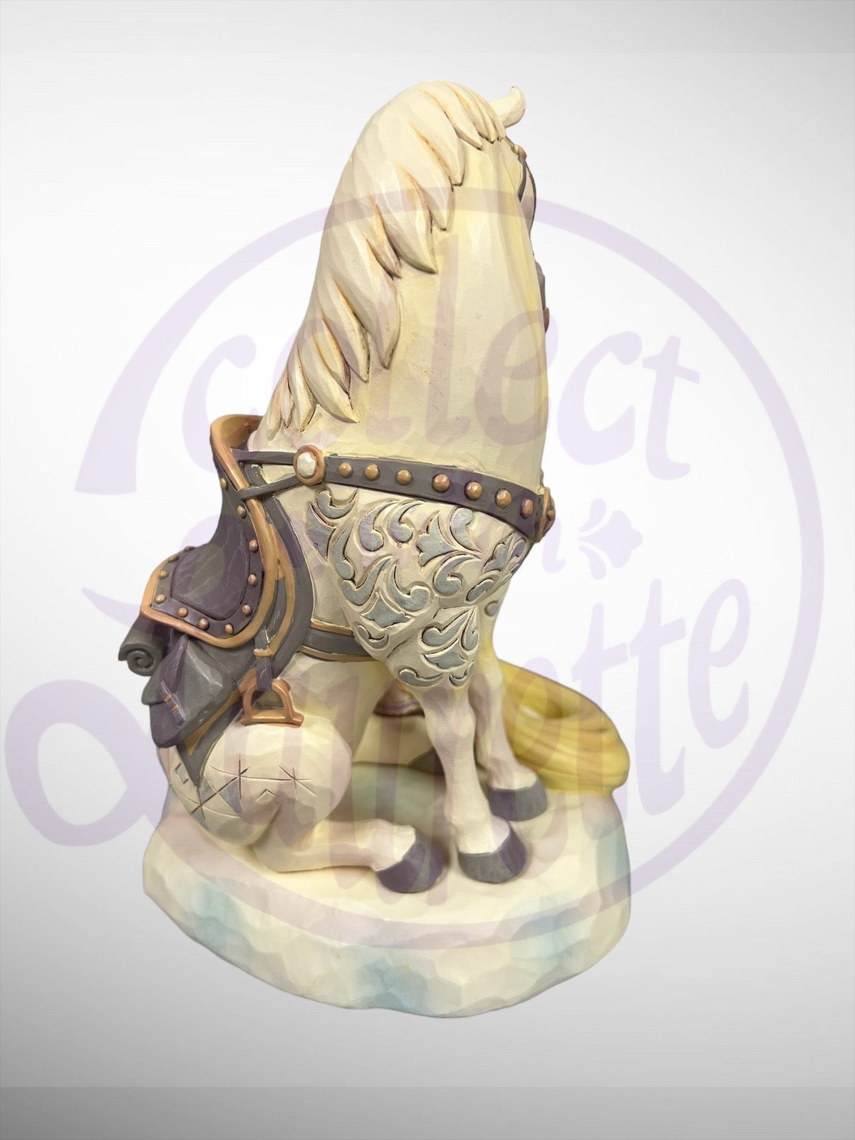 Jim Shore Disney Traditions -Innocent Ingenue Rapunzel Pascal Maximus White Woodland Figurine