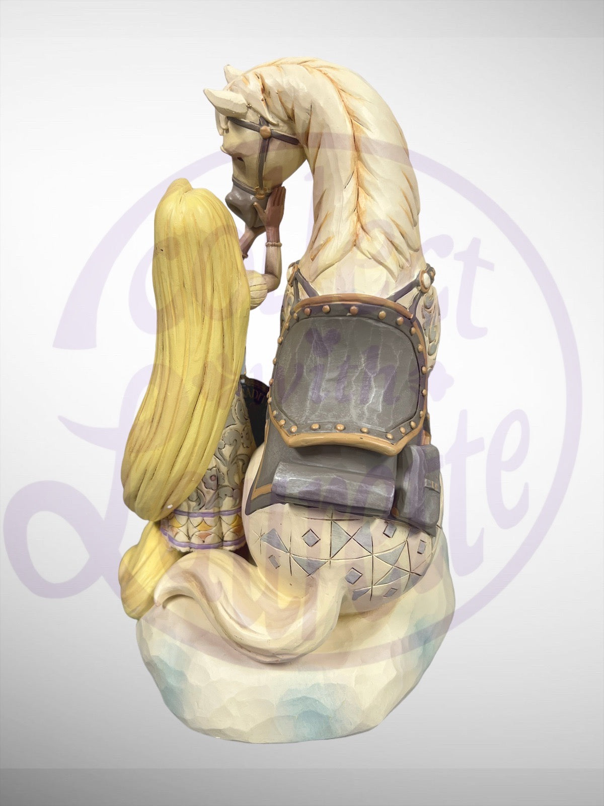 Jim Shore Disney Traditions -Innocent Ingenue Rapunzel Pascal Maximus White Woodland Figurine