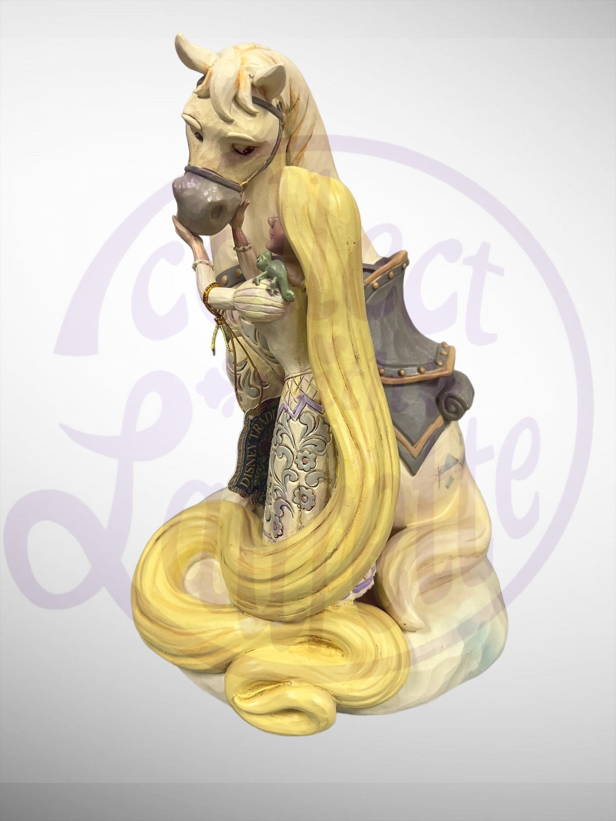 Jim Shore Disney Traditions -Innocent Ingenue Rapunzel Pascal Maximus White Woodland Figurine